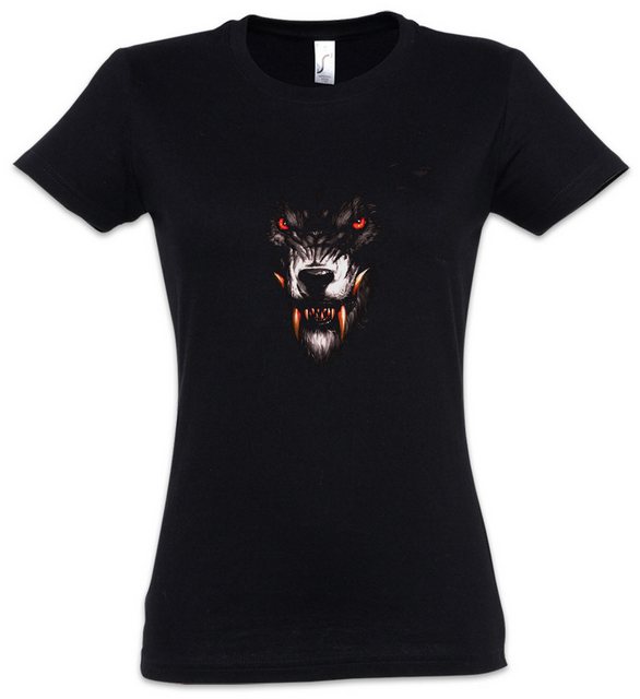 Urban Backwoods Print-Shirt Werewolf Damen T-Shirt Wölfe Mond The Werwolf H günstig online kaufen