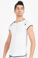T-Shirt mit Druckknöpfe zum seitlichen Öffnen - weiß/schwarz günstig online kaufen