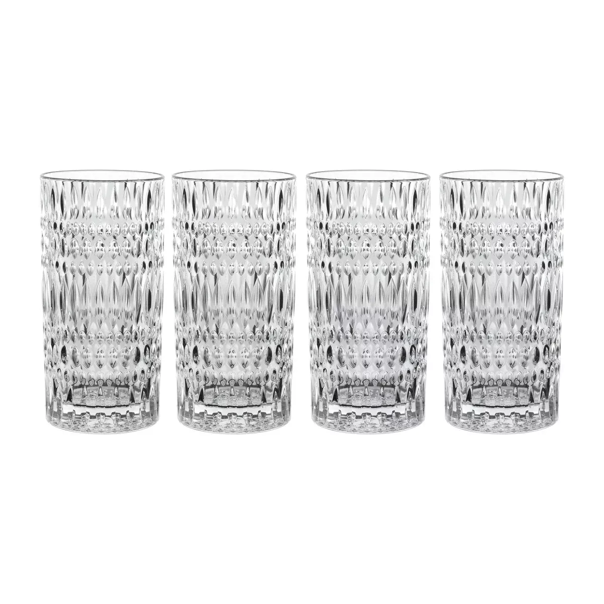 Ethno Longdrinkglas 43,4 cl 4er Pack Klar günstig online kaufen