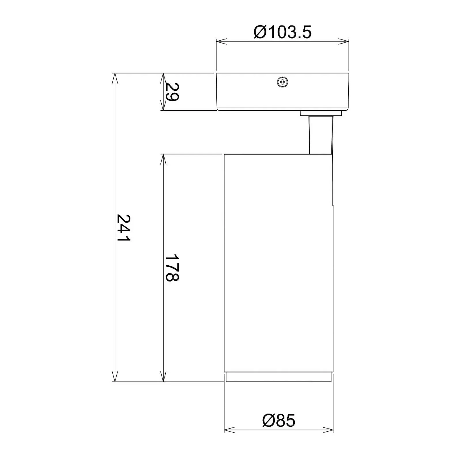 LED Deckenspot Lucea 15 in Verkehrsweiß und Schwarz 15W 1500lm schwenkbar günstig online kaufen