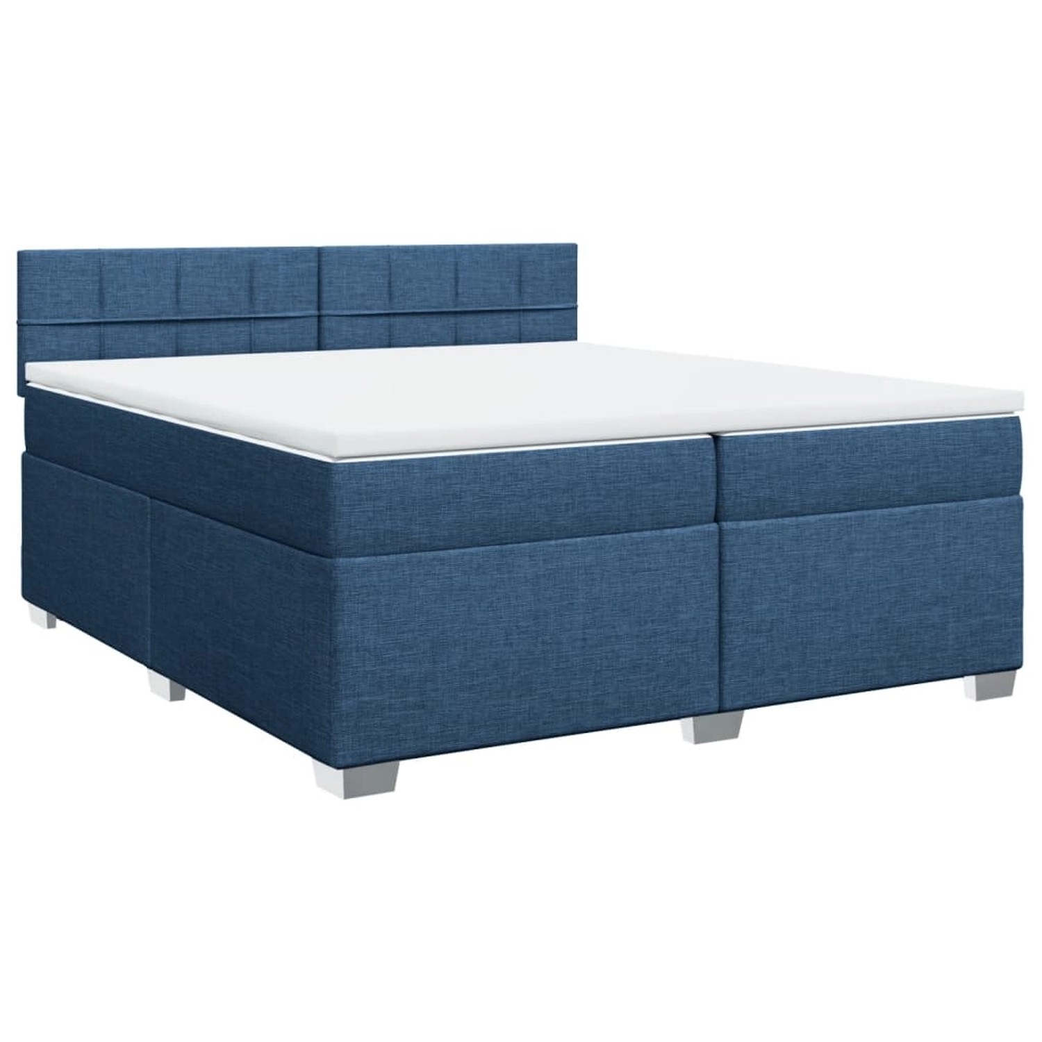 vidaXL Boxspringbett mit Matratze Blau 200x200 cm Stoff2098124 günstig online kaufen