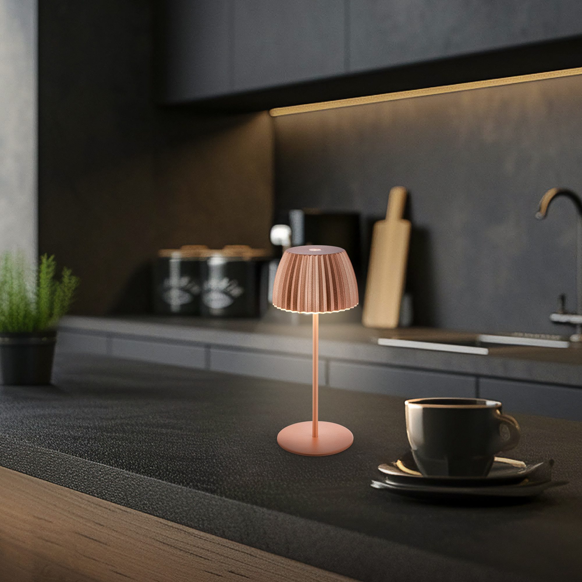 Briloner Leuchten LED Tischleuchte Riffle Tischlampe günstig online kaufen