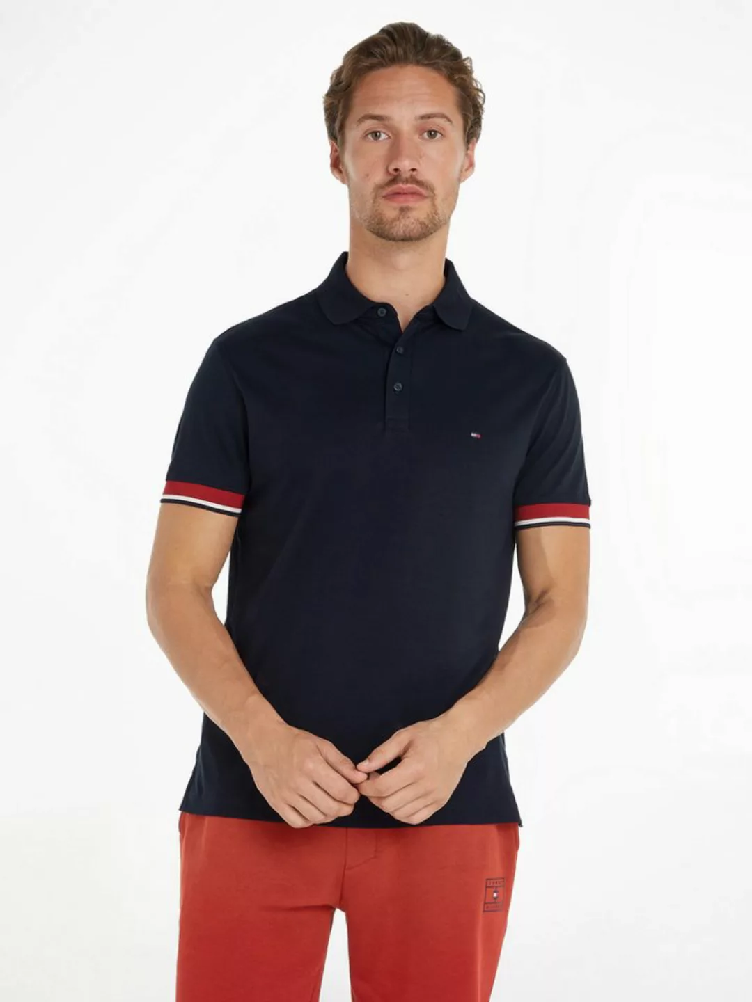 Tommy Hilfiger Poloshirt INTERLOCK SLEEVE DETAIL REG POLO günstig online kaufen