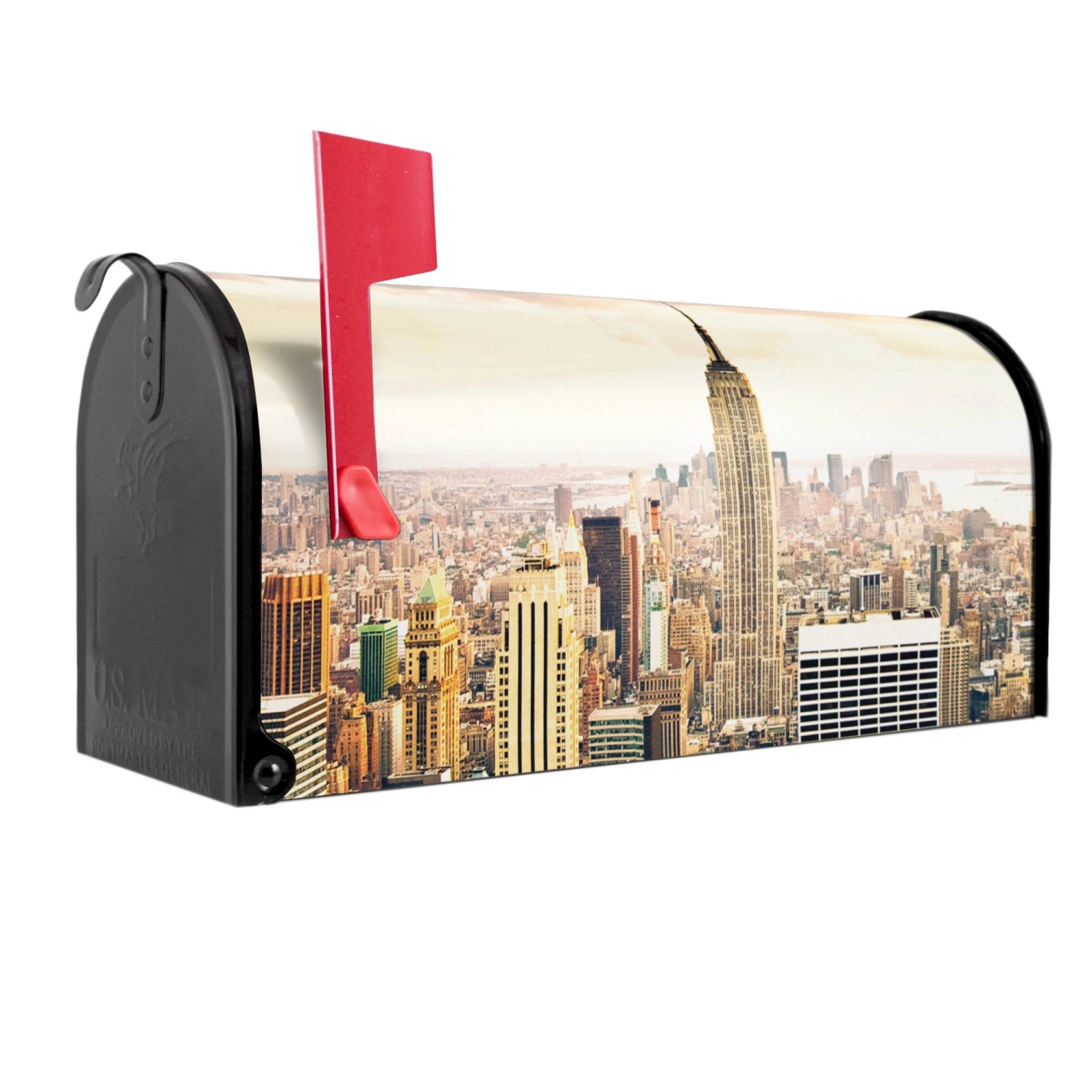 Banjado Amerikanischer Briefkasten Schwarz 48x22x16cm US Mailbox Letterbox günstig online kaufen