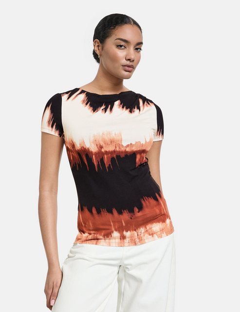 Taifun Kurzarmshirt Shirt mit abstraktem Print günstig online kaufen