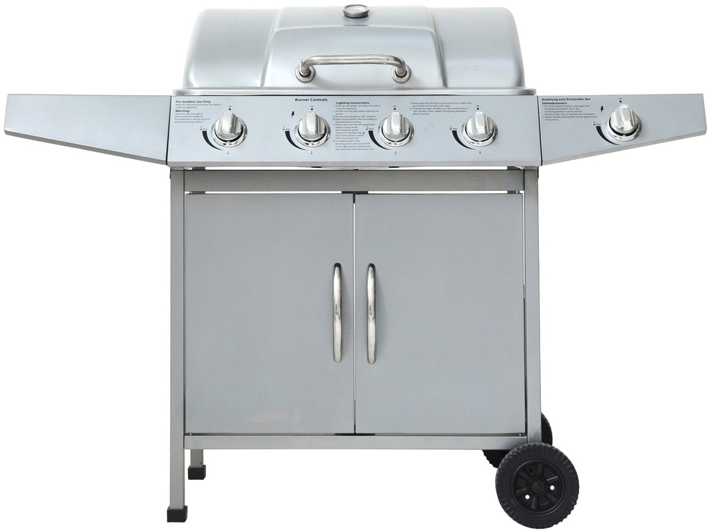 El Fuego Gasgrill Dayton 4 Brenner mit Seitenbrenner Silber günstig online kaufen