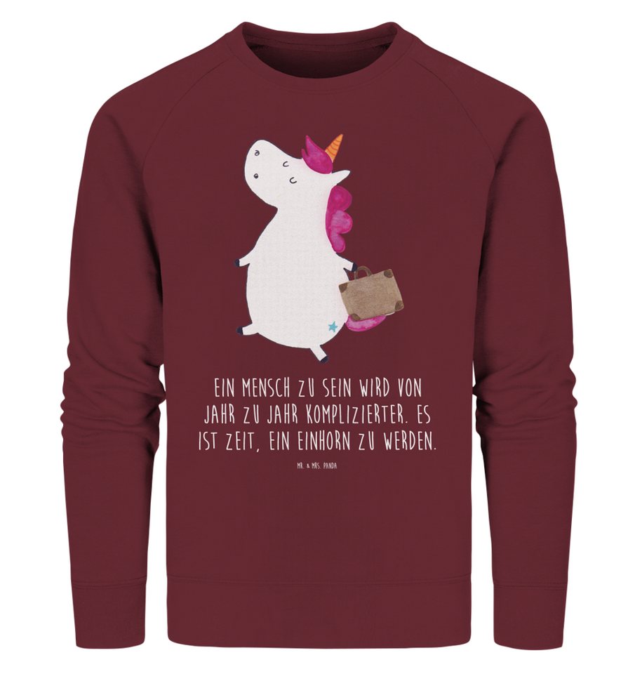 Mr. & Mrs. Panda Longpullover Größe L Einhorn Koffer - Burgundy - Geschenk, günstig online kaufen