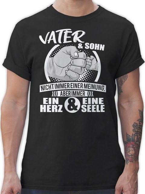 Shirtracer T-Shirt Vater & Sohn Immer ein Herz & eine Seele Partner-Look Fa günstig online kaufen