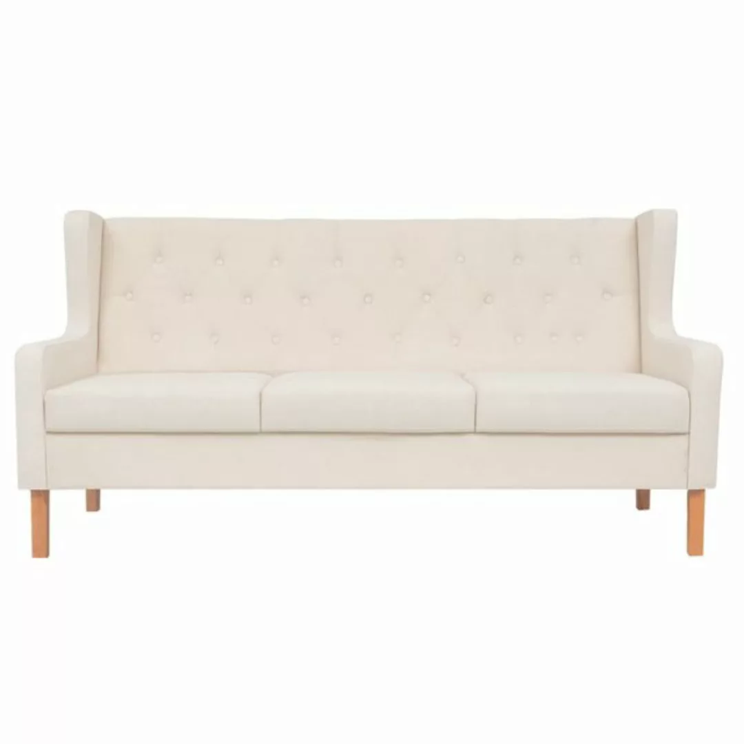 3-sitzer-sofa Stoff Cremeweiß günstig online kaufen