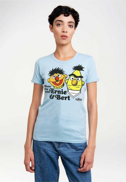 LOGOSHIRT T-Shirt Ernie und Bert mit lizenziertem Originaldesign günstig online kaufen