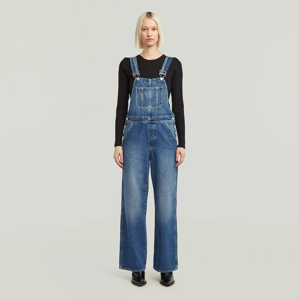 G-STAR Latzhose "Straight Leg Dungaree", mit Knöpfen an den Seiten günstig online kaufen