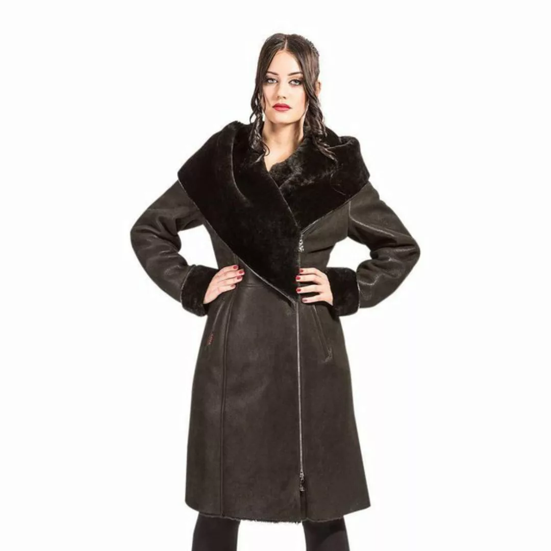 Hollert Winterjacke Damen Winterjacke Mantel Viktoria Merino Lammfell Jacke günstig online kaufen