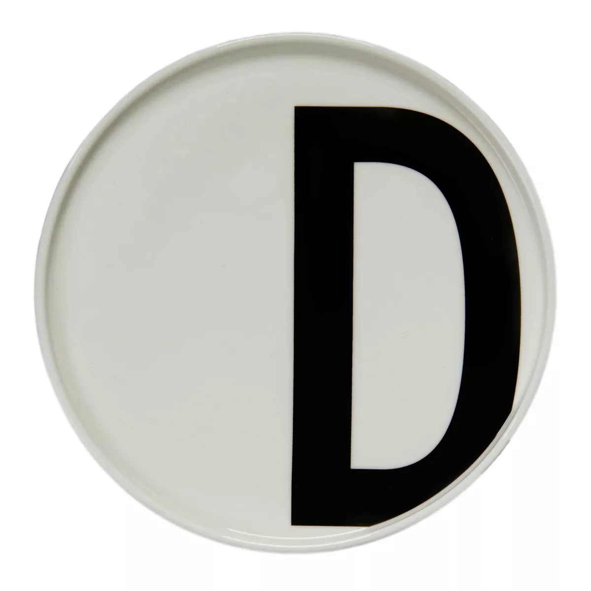 Teller A-Z keramik weiß / Porzellan - Buchstabe U - Ø 20 cm - Design Letter günstig online kaufen