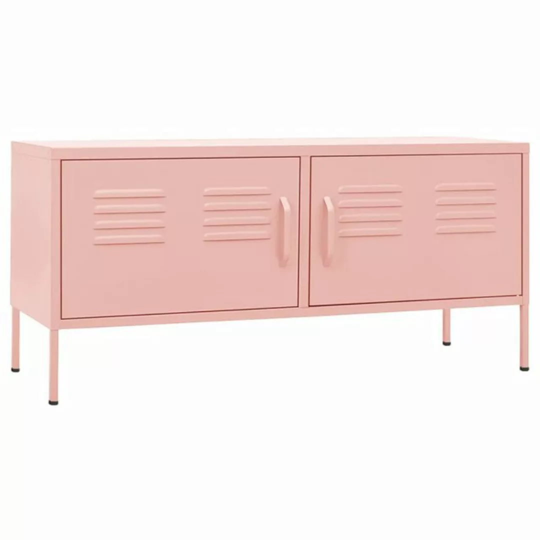 vidaXL TV-Schrank TV-Schrank Rosa 105x35x50 cm Stahl Lowboard günstig online kaufen