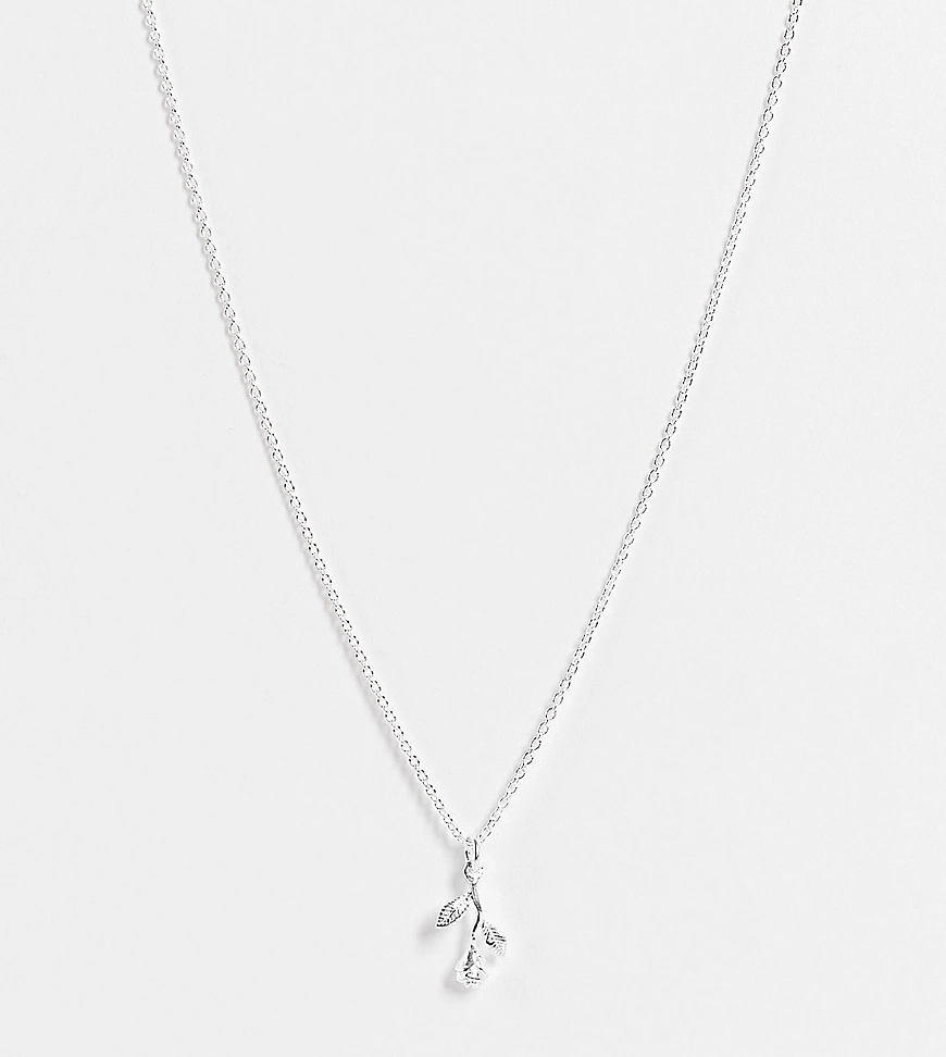 ASOS DESIGN Curve – Halskette aus Sterlingsilber mit Rosenanhänger günstig online kaufen