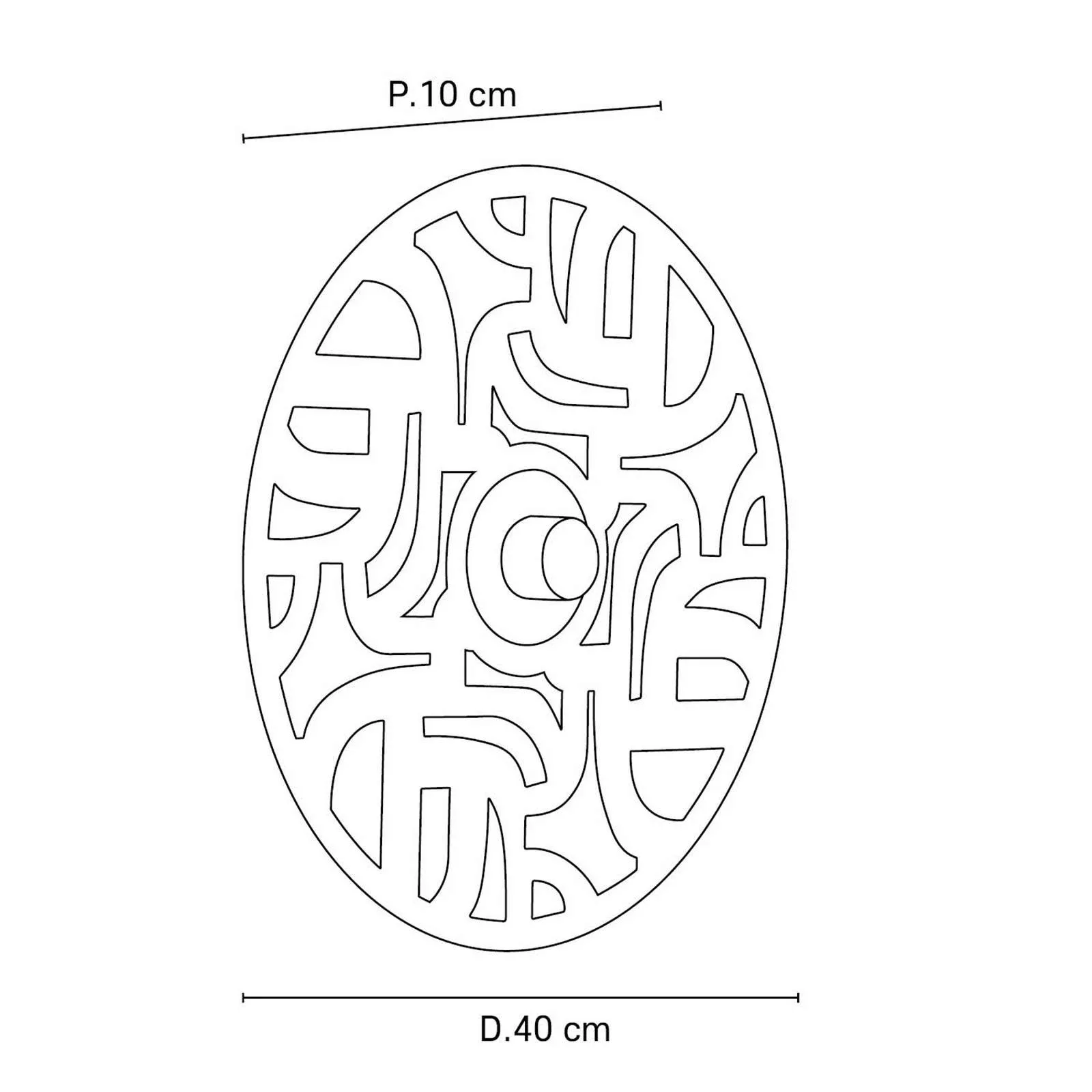 MARKET SET Labyrinthe Wandlampe, Ø 40 cm messing günstig online kaufen