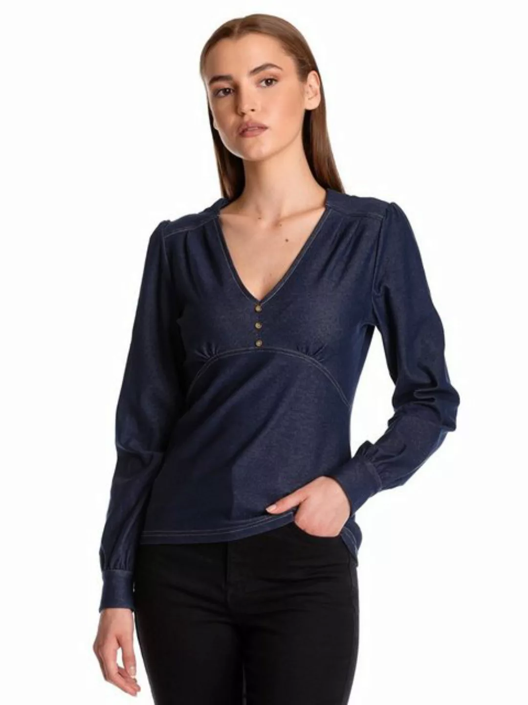 Vive Maria Nevada Girl Denim Damen Langarmshirt blau günstig online kaufen