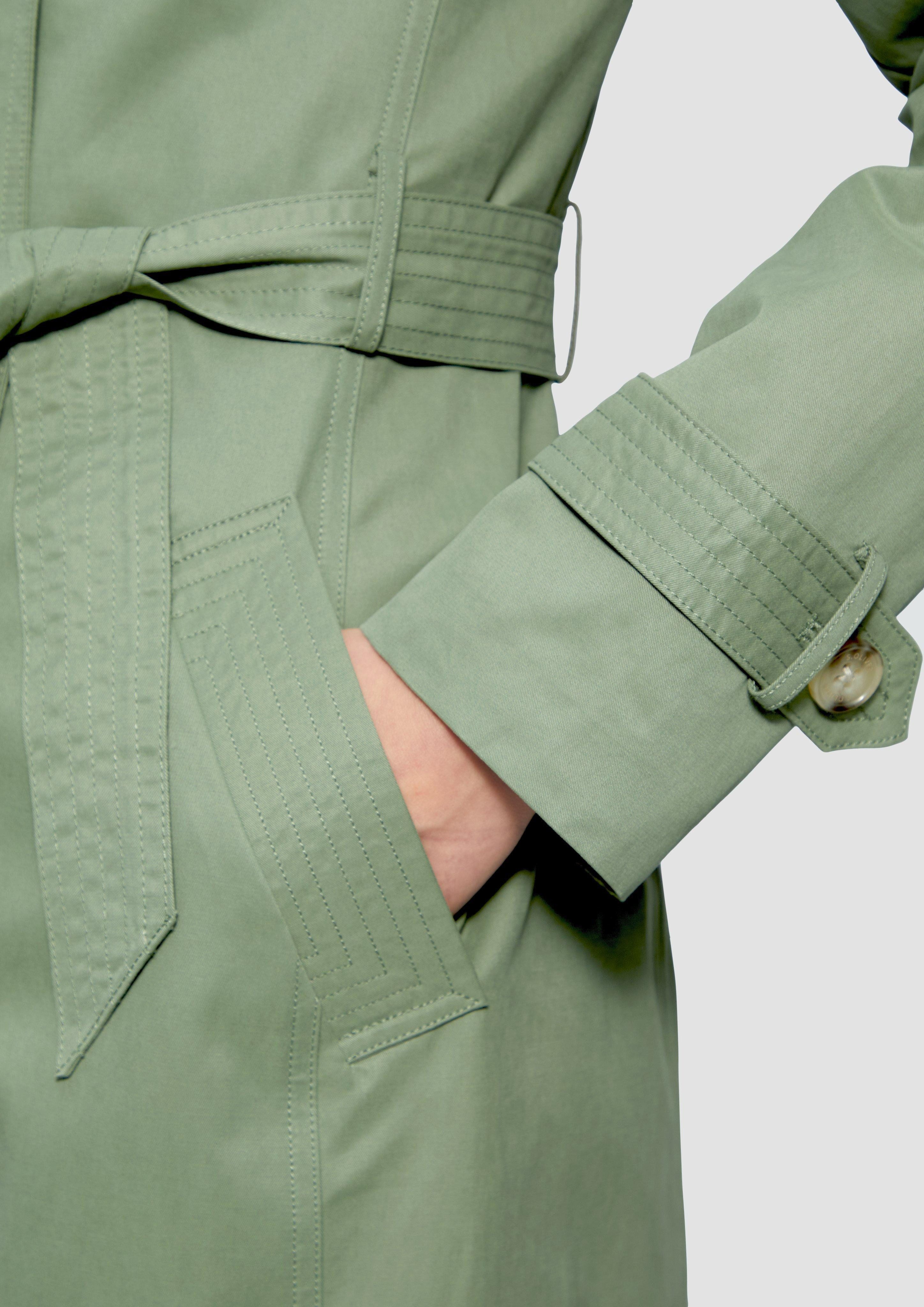 s.Oliver Funktionsmantel Trenchcoat mit Streifen-Futter günstig online kaufen