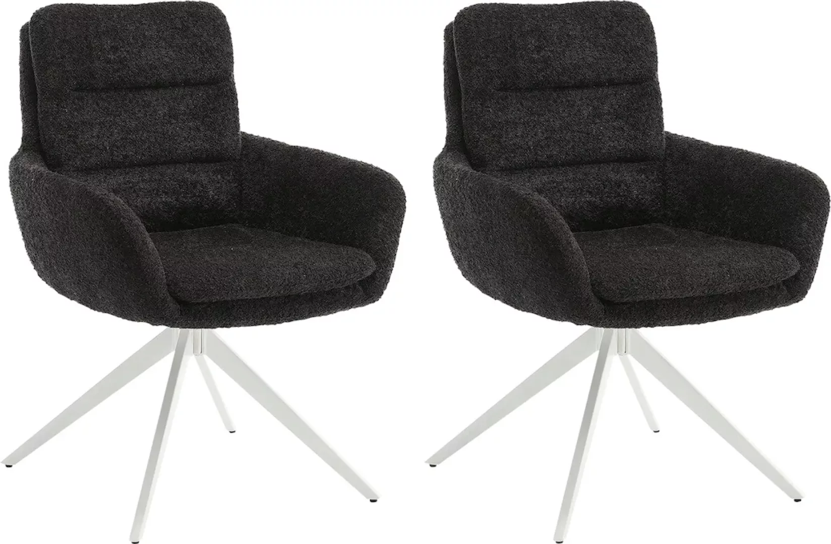 Home affaire Esszimmerstuhl "Taragona", (Set), 2 St., Boucle, mit unterschi günstig online kaufen