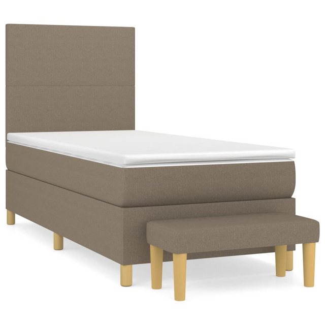 vidaXL Boxspringbett Boxspringbett mit Matratze und Fusshocker Stoff (100x günstig online kaufen