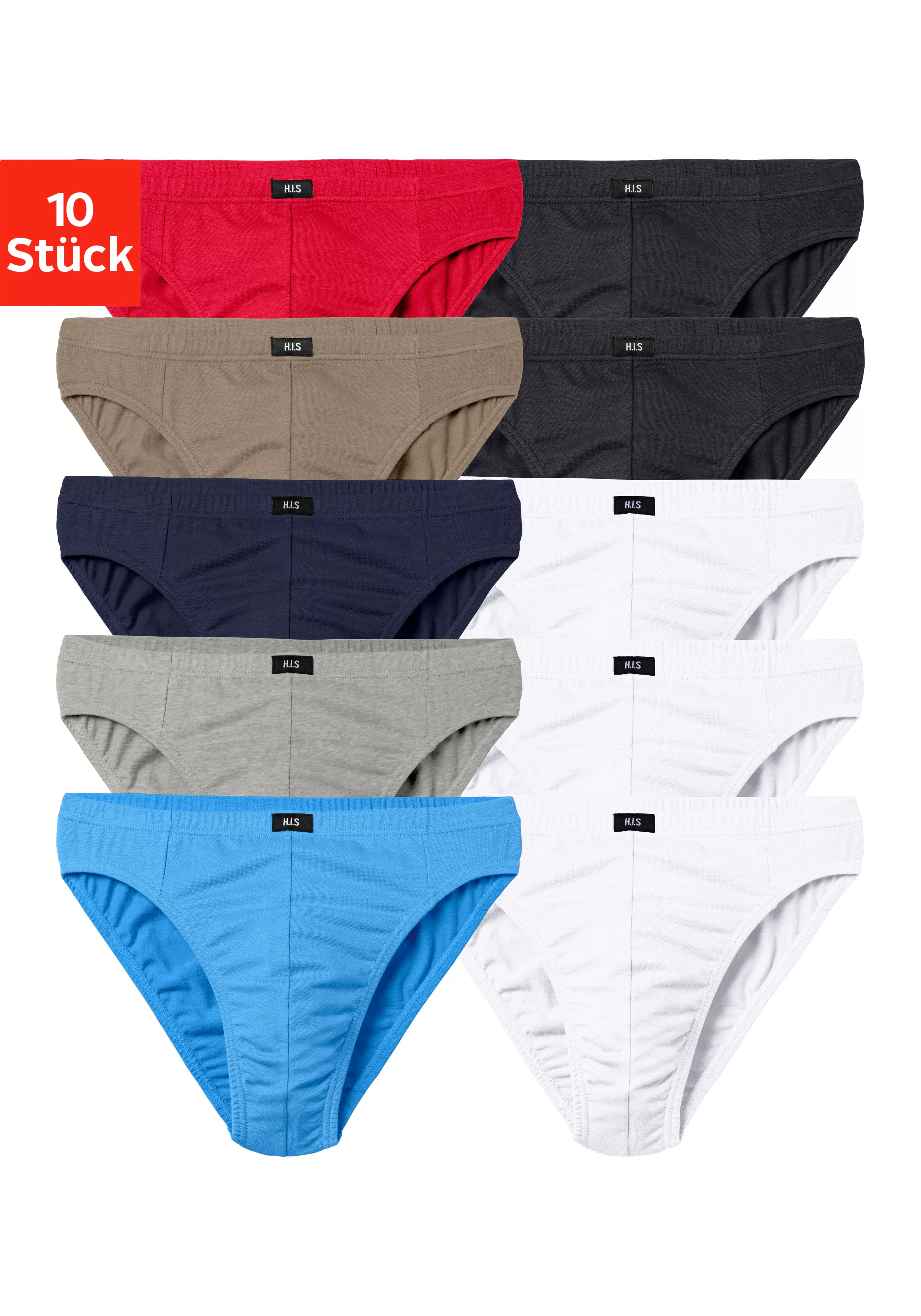 H.I.S Slip "Männer Unterhose", (Packung, 10 St.), in Unifarben günstig online kaufen