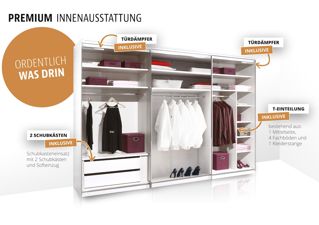 STAUD Schwebetürenschrank "Sinfonie Plus, edles Design in hochwertiger Qual günstig online kaufen
