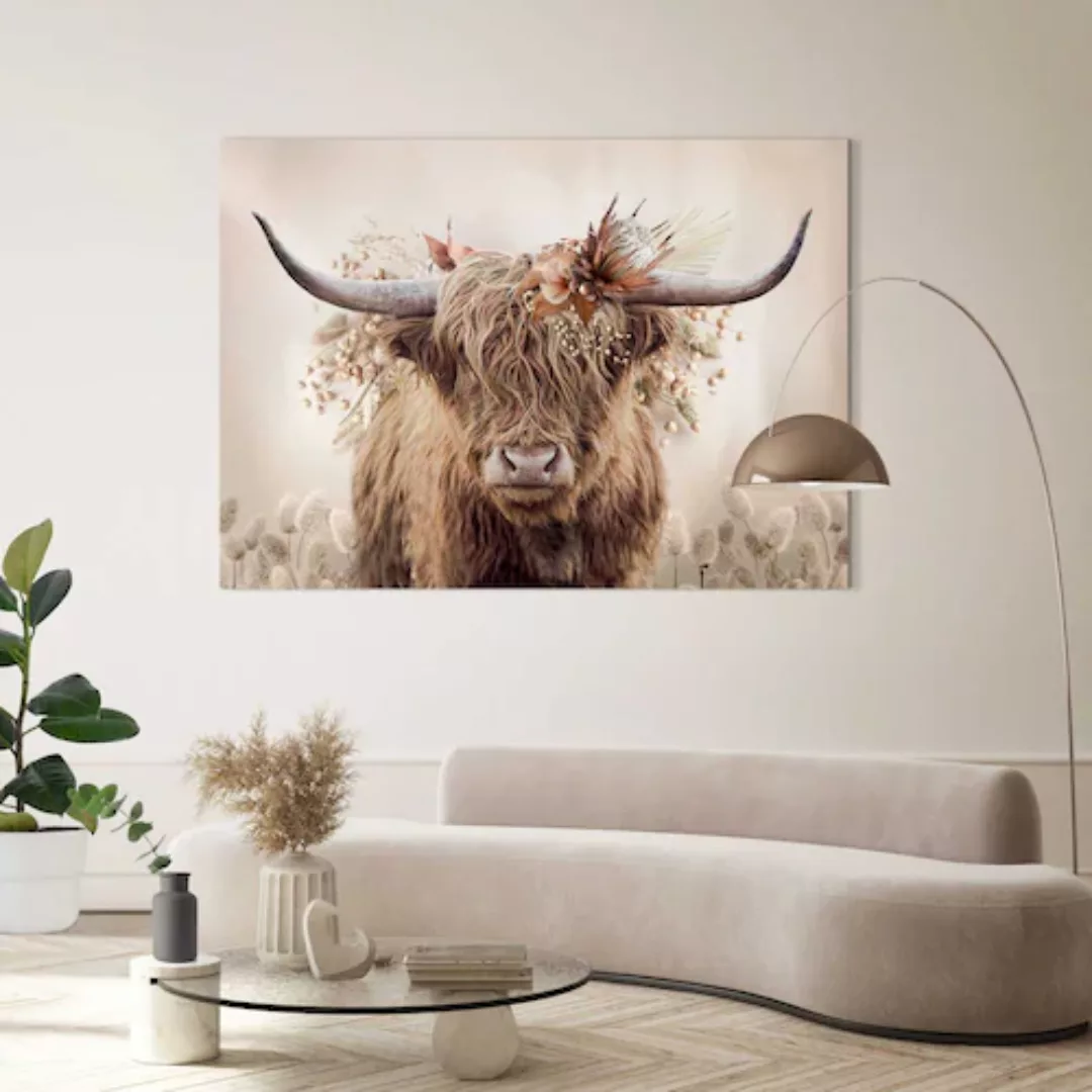 Reinders! Deco-Panel »Highlander in Blumen« günstig online kaufen