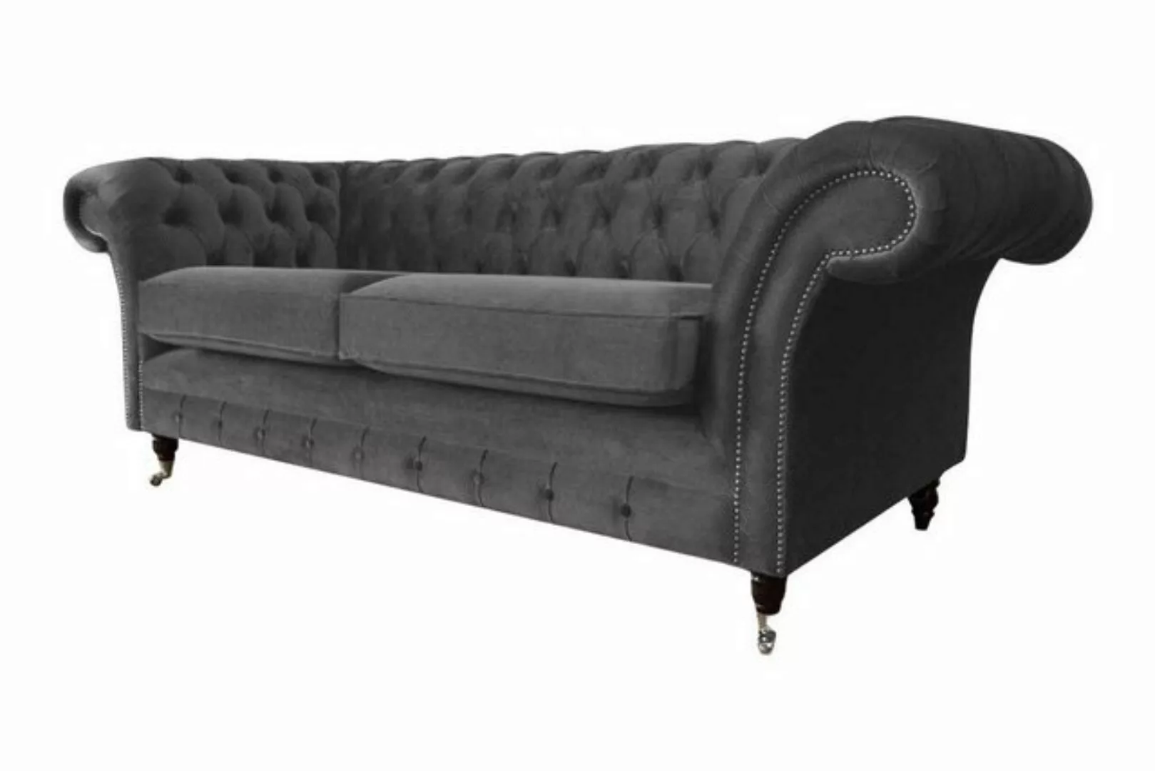 Xlmoebel Sofa Luxus Textil Chesterfield 3-Sitzer Sofa Polstermöbel Design, günstig online kaufen