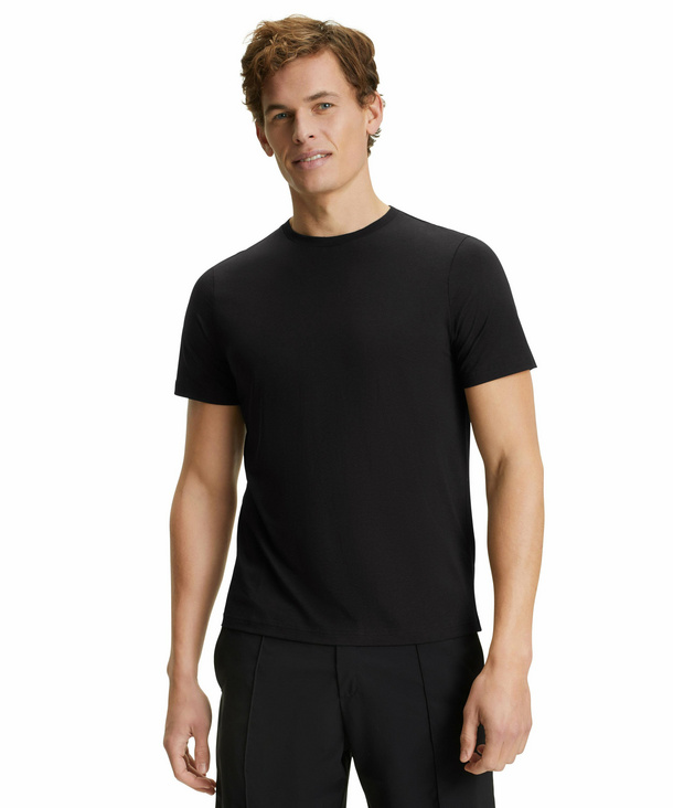 FALKE Herren T-Shirt Rundhals, XL, Schwarz, Baumwolle, 38945-300805 günstig online kaufen