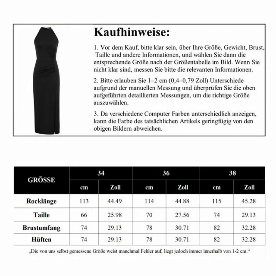 Opspring Abendkleid Damen Ballkleider Lang Neckholder Abendkleider mit Schl günstig online kaufen