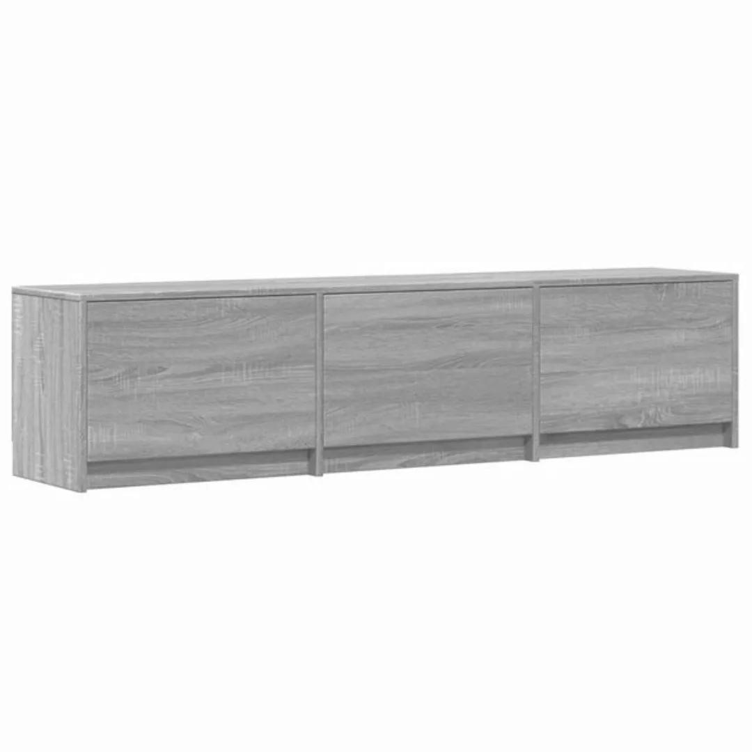 vidaXL TV-Schrank TV-Schrank mit LED-Beleuchtung Grau Sonoma 165x34x40 cm ( günstig online kaufen