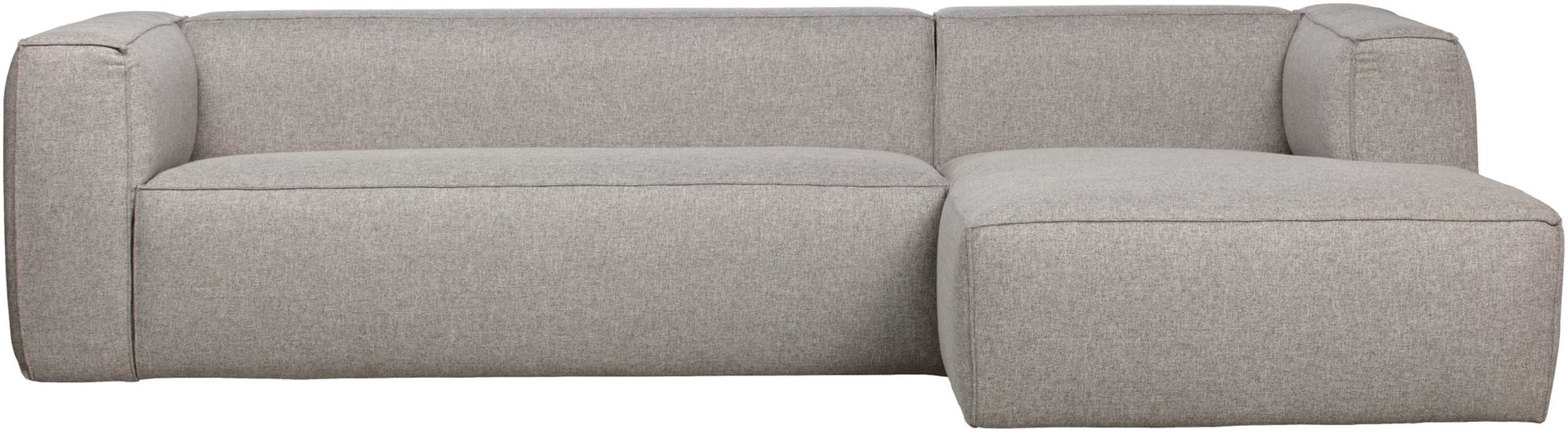 WOOOD Ecksofa Longchair-Sofa Bean Rechts - Stoff Light Grey, Freistellbar günstig online kaufen