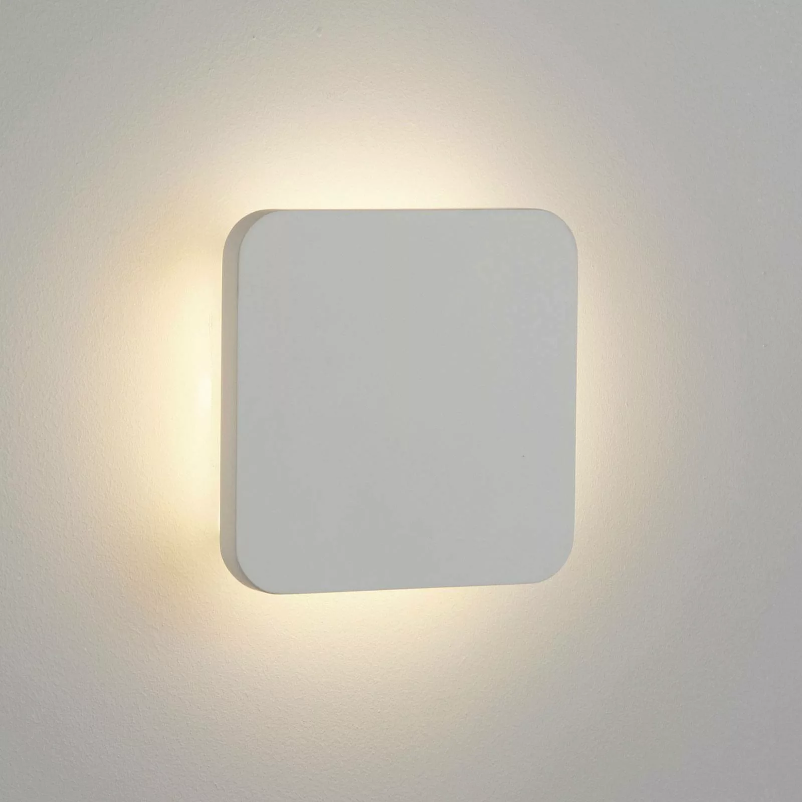 LED-Wandleuchte Gypsum 15x15cm aus weißem Gips günstig online kaufen