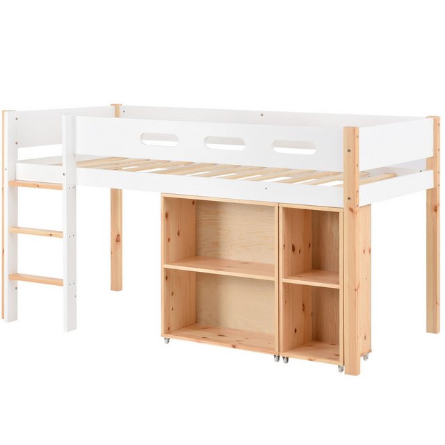 Gotagee Massivholzbett Etagenbett Schrank Hochbett Kinderbett 90x200 Flache günstig online kaufen