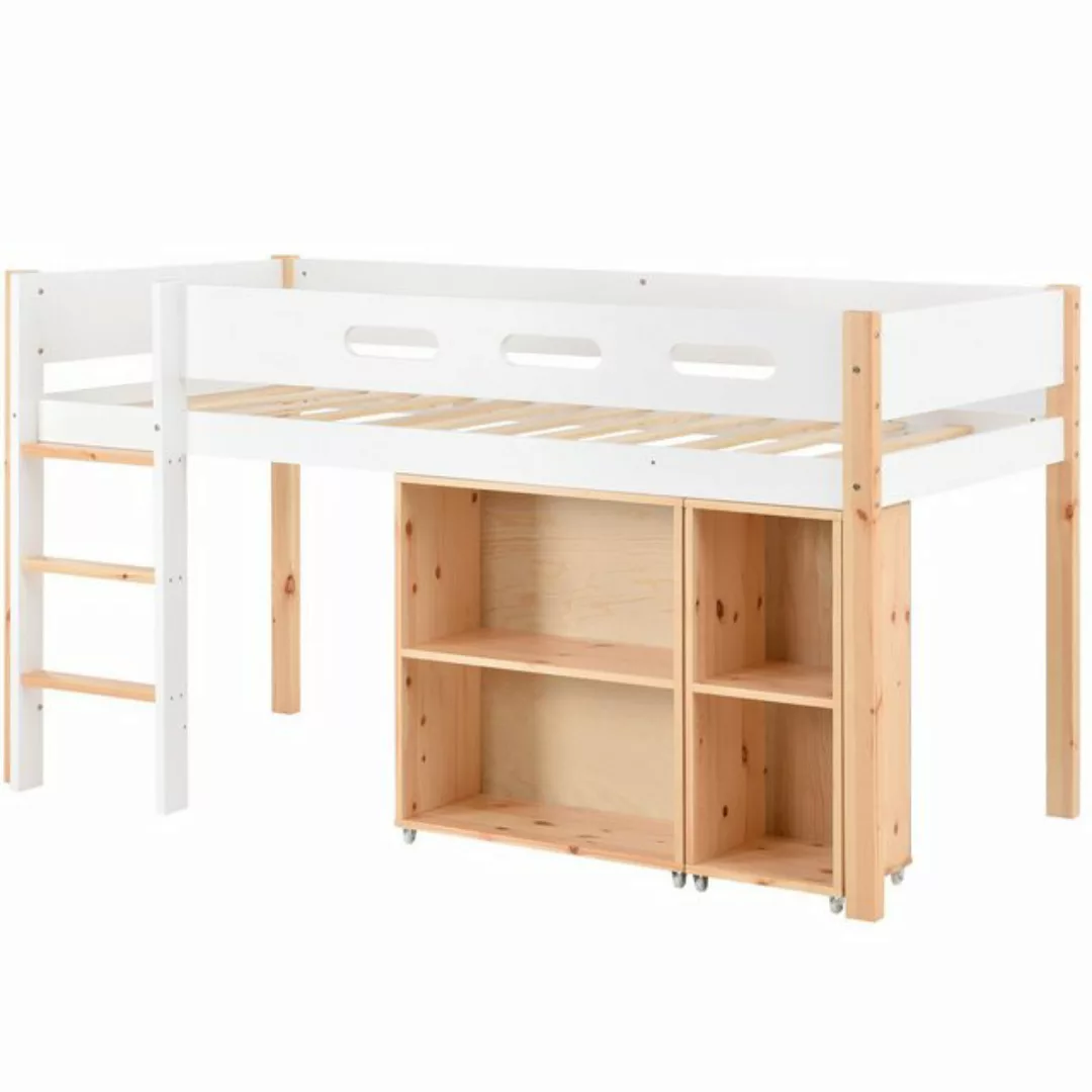 Gotagee Massivholzbett Etagenbett Schrank Hochbett Kinderbett 90x200 Flache günstig online kaufen