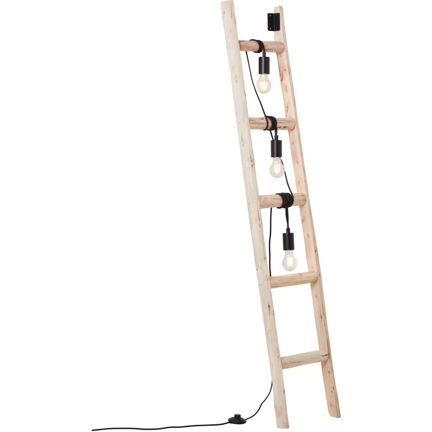 Brilliant Stehleuchte Ladder 93152/76 schwarz natur Metall Holz B/H/T: ca. günstig online kaufen