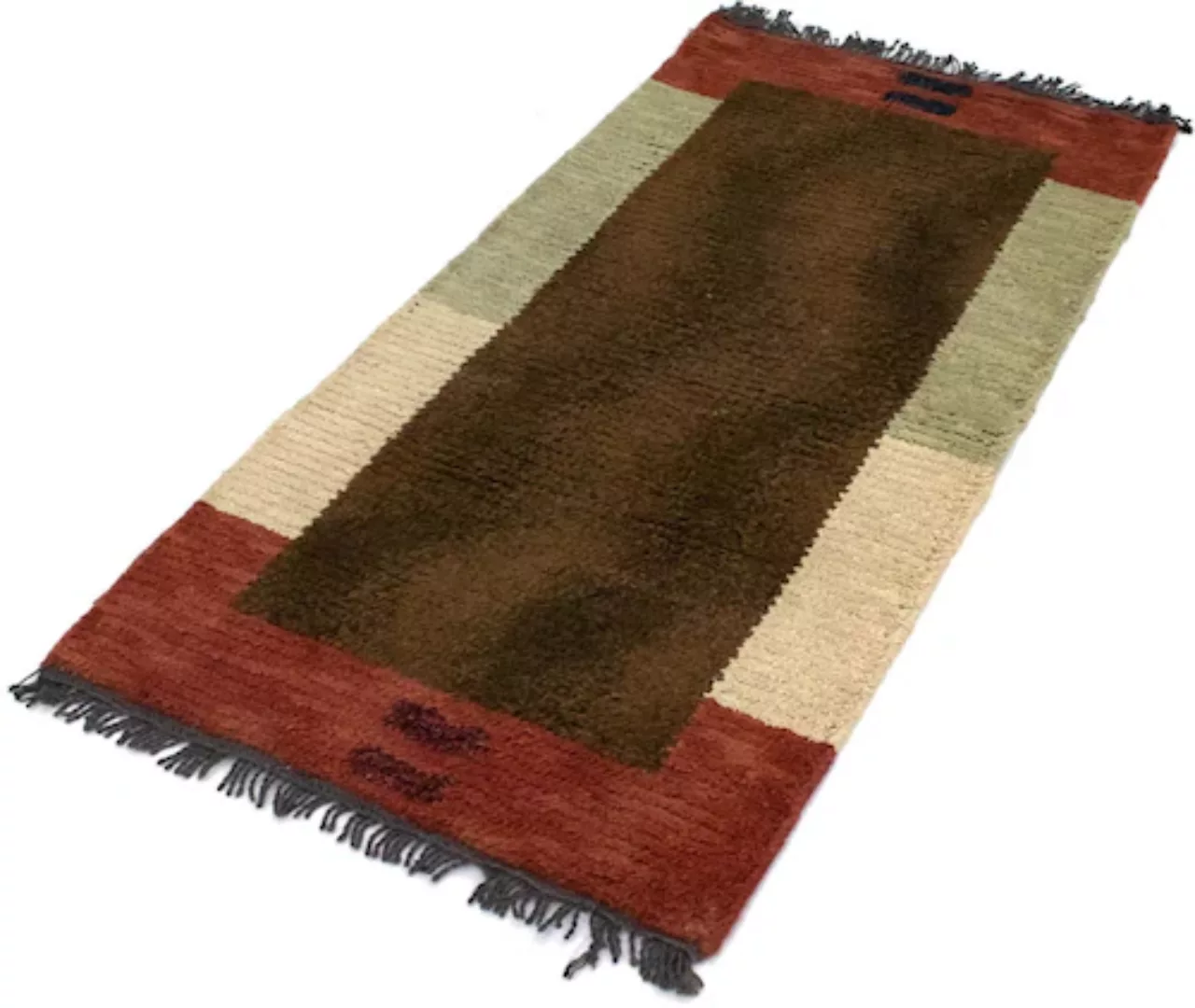 morgenland Wollteppich »Nepal Teppich handgeknüpft braun«, rechteckig günstig online kaufen