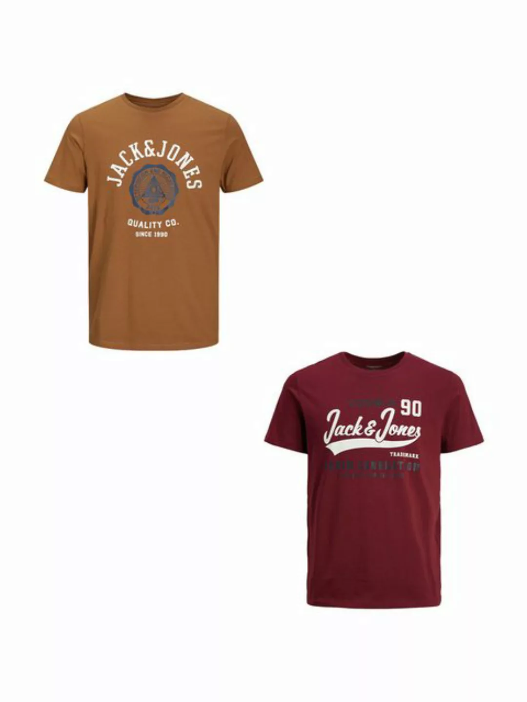 Jack & Jones T-Shirt 2-er Stück Pack Logo T-Shirts Rundhals Shirt JJELOGO ( günstig online kaufen