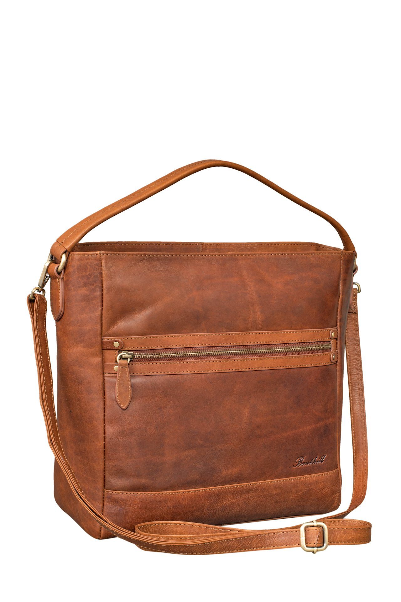 Benthill Umhängetasche Damen Echt Leder Handtasche günstig online kaufen