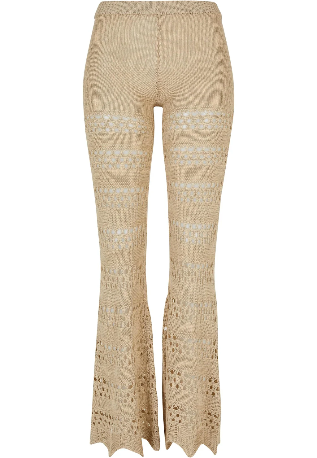 URBAN CLASSICS Leggings "Urban Classics Damen Ladies Flared Crochet Knit Le günstig online kaufen