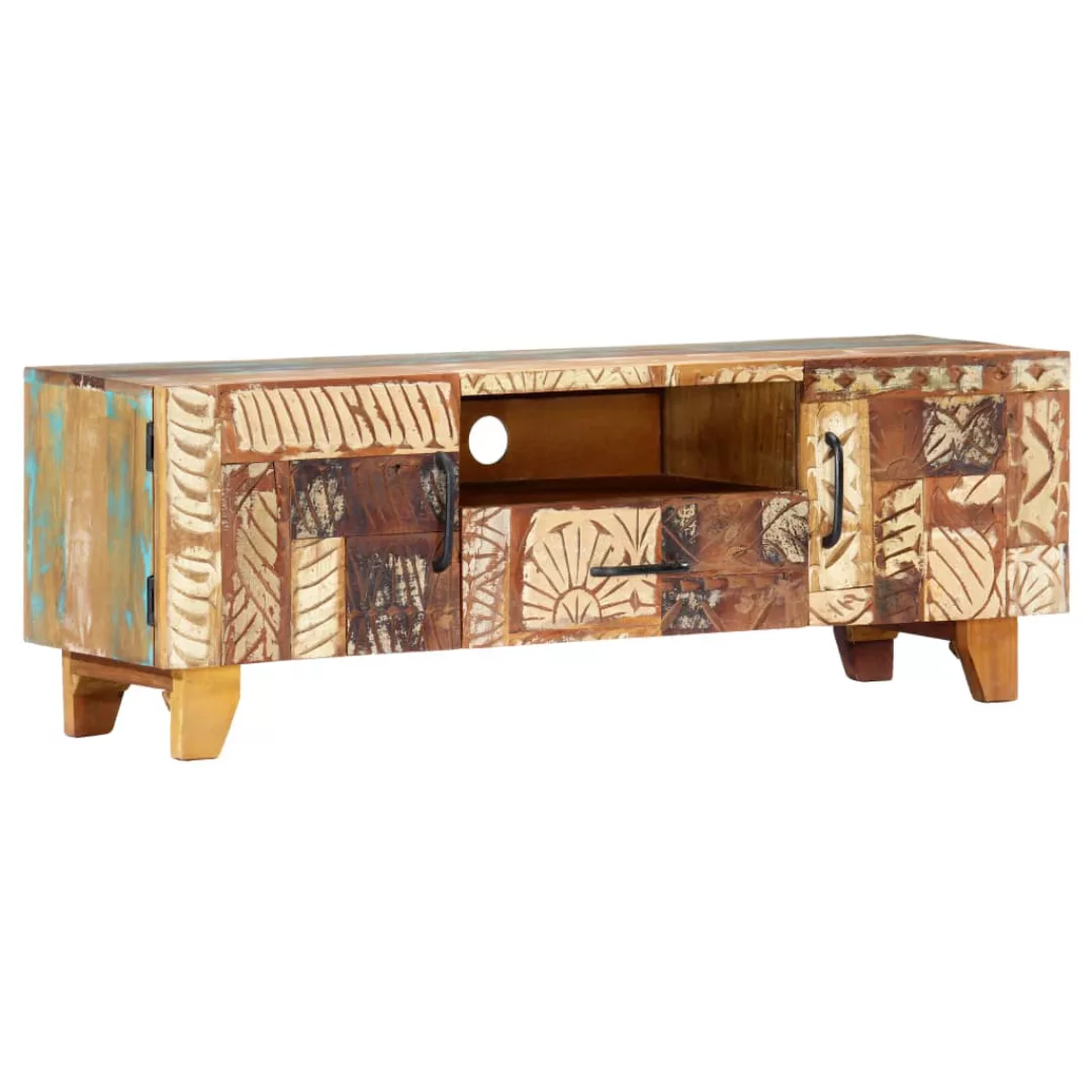 Tv-schrank Handgeschnitzt 120x30x40 Cm Altholz Massiv günstig online kaufen