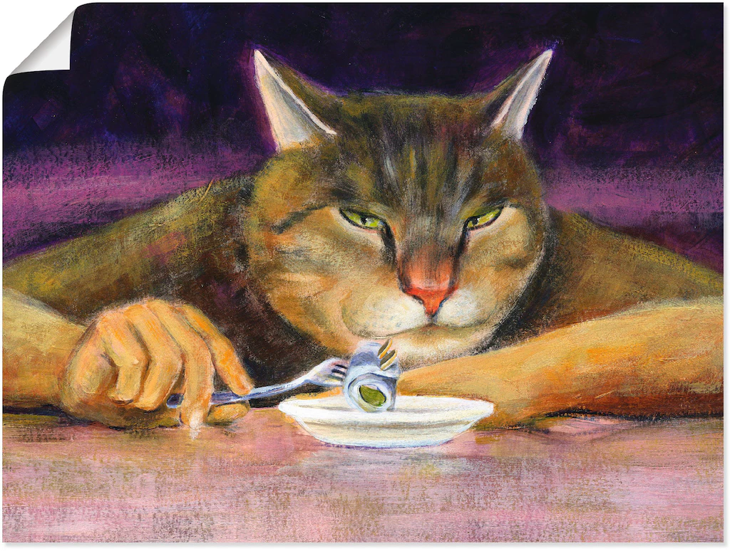 Artland Wandbild "Katzenjammer", Haustiere, (1 St.), als Leinwandbild, Post günstig online kaufen