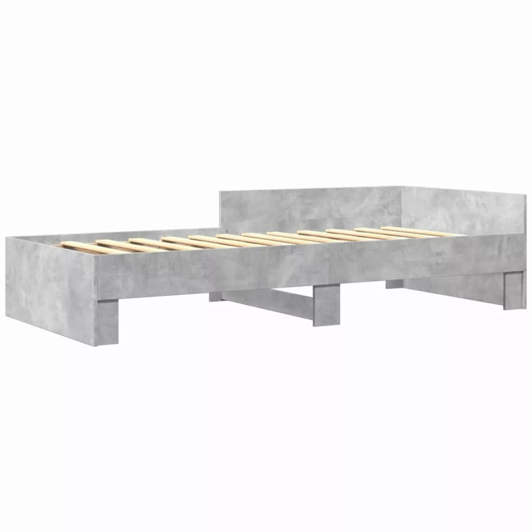 vidaXL Bett Bettgestell Betongrau 100x200 cm günstig online kaufen