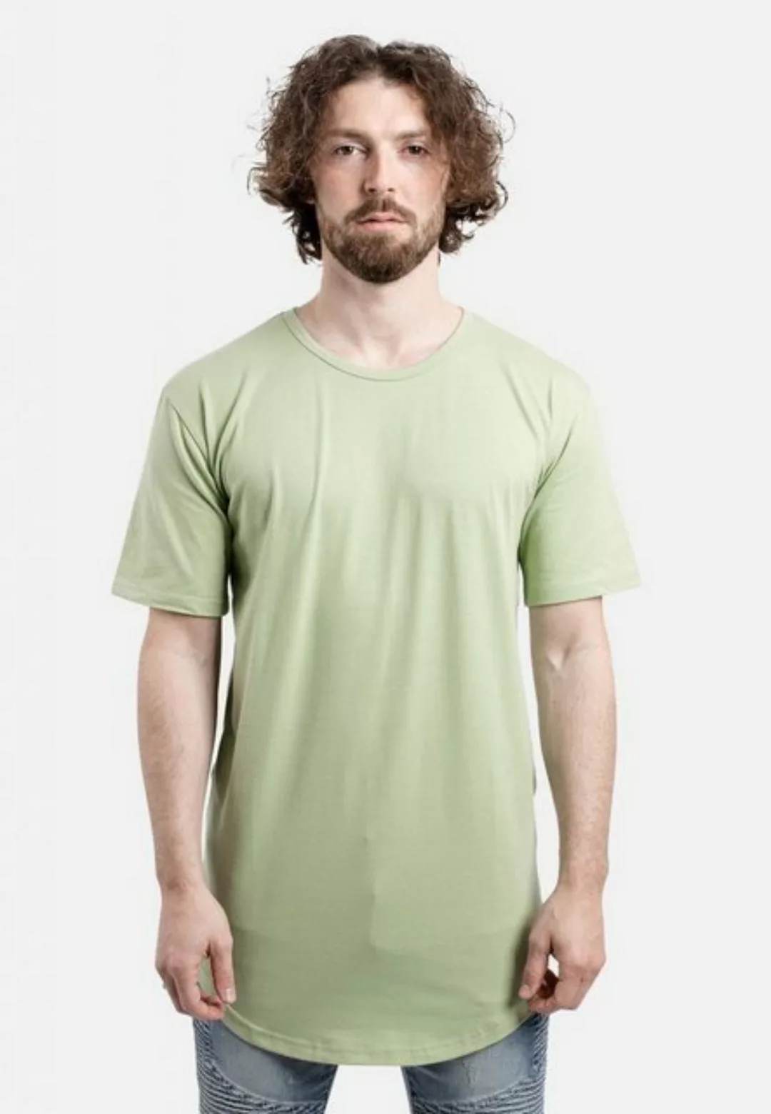 Blackskies T-Shirt Round Longline T-Shirt Sage Green Large günstig online kaufen