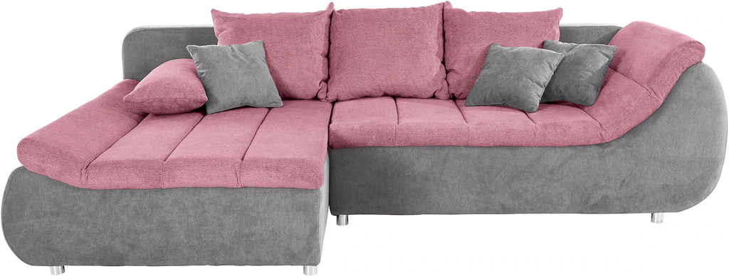 INOSIGN Ecksofa "Imola, elegant und modern, aktuelle Steppung im Sitz, bequ günstig online kaufen