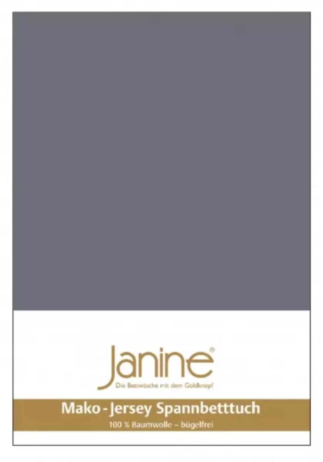 Janine Janine Spannbetttuch Mako-Feinjersey 5007 opalgrau (48) Größe:  150x günstig online kaufen