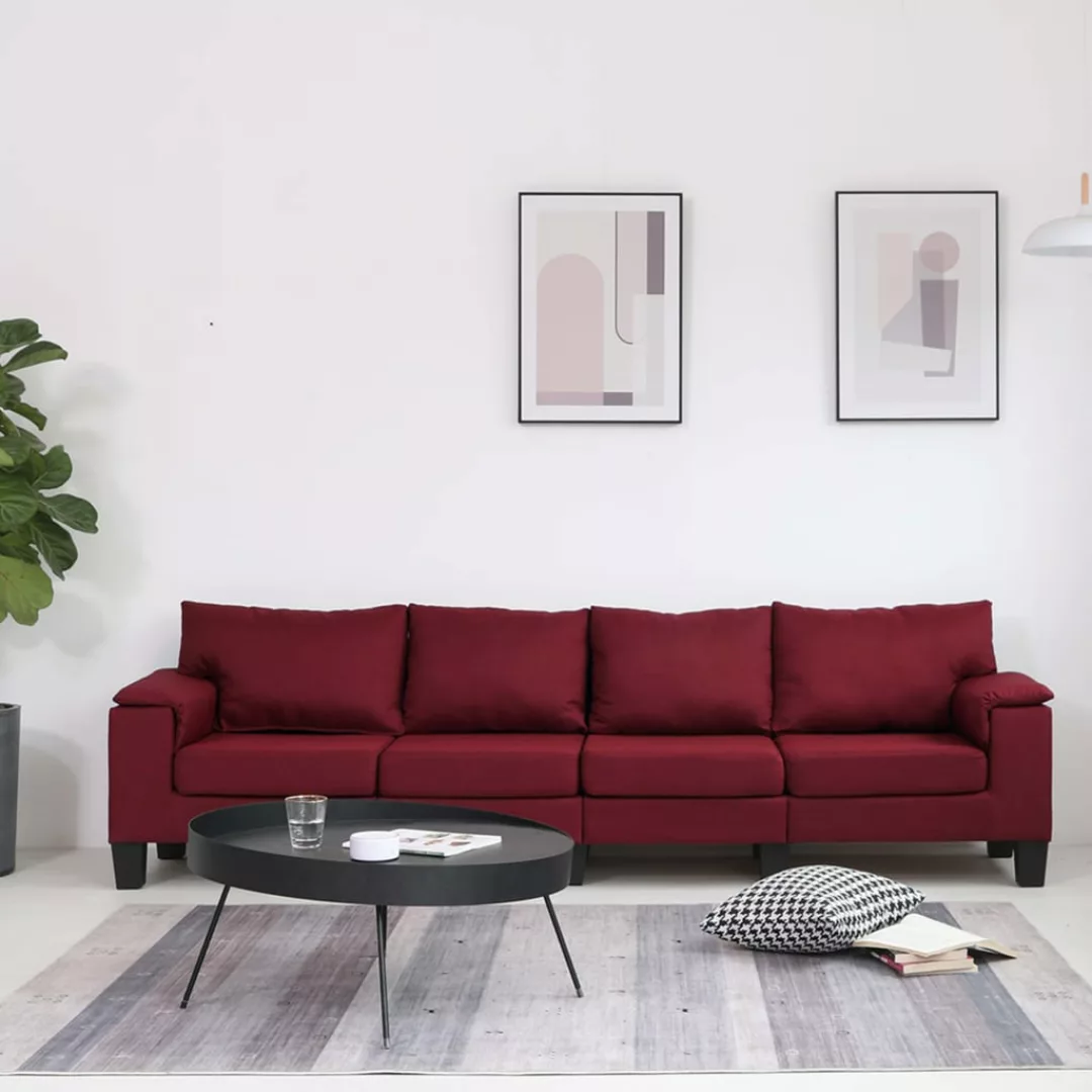 4-sitzer-sofa Weinrot Stoff günstig online kaufen