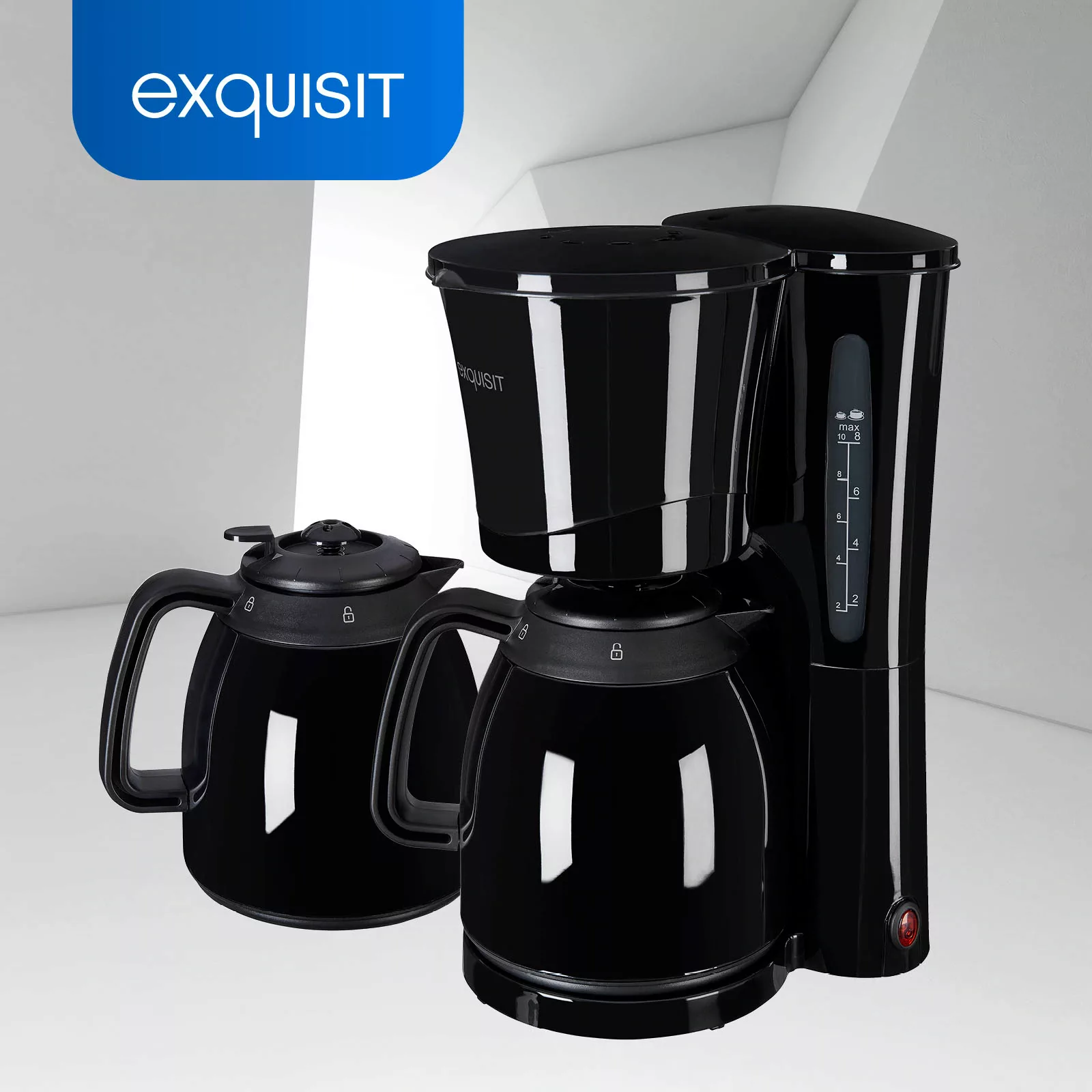 exquisit Filterkaffeemaschine »KA 6502 sw«, 1 l Kaffeekanne, Papierfilter, günstig online kaufen