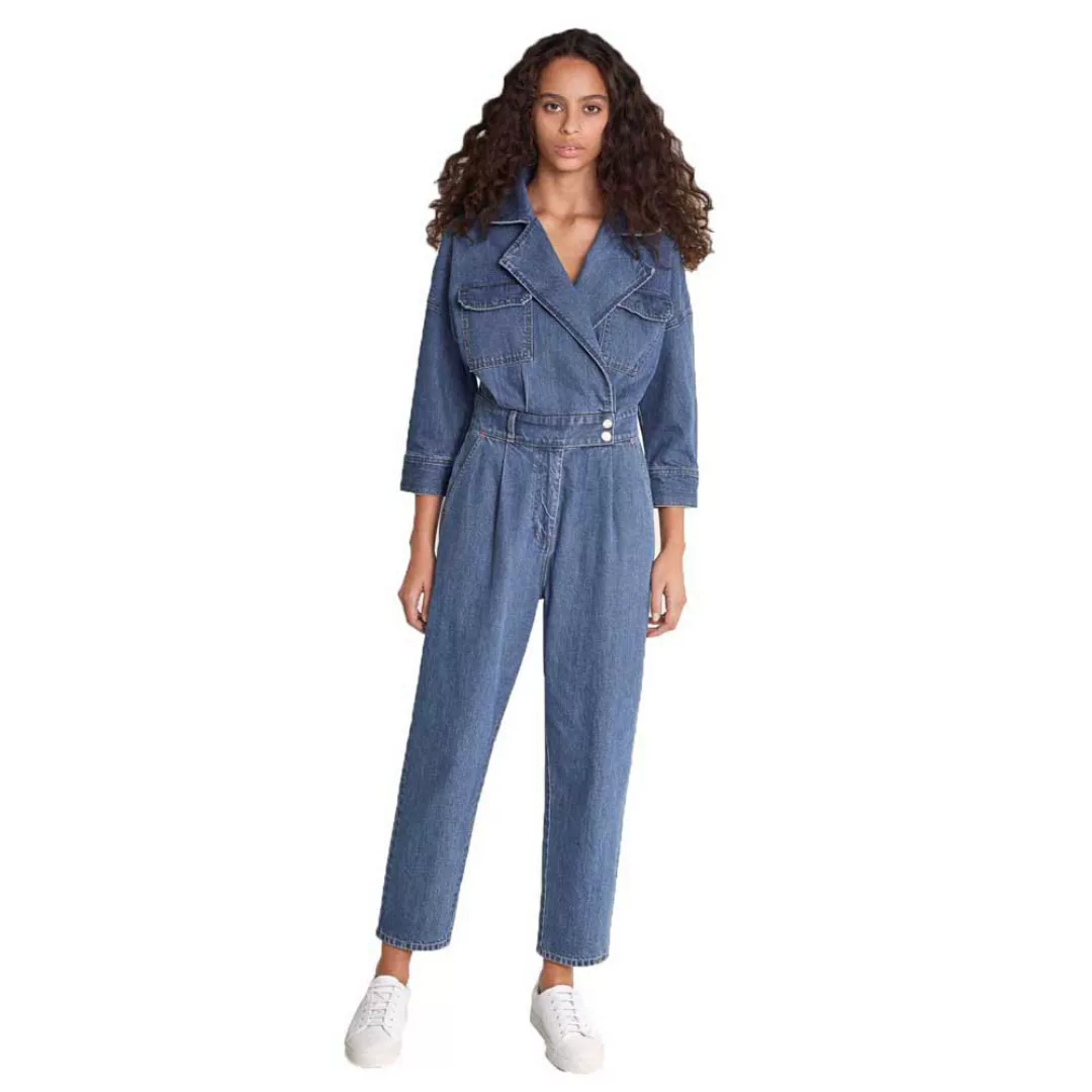 Salsa Jeans Denim Overall Mit Kragen S Blue günstig online kaufen