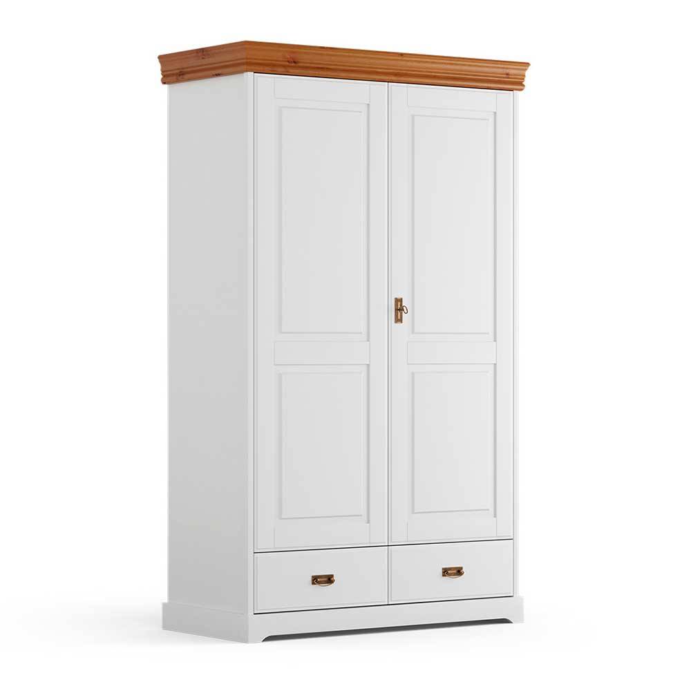 Kleiderschrank Massivholz Schlafzimmerkleiderschrank im Landhausstil 218 cm günstig online kaufen